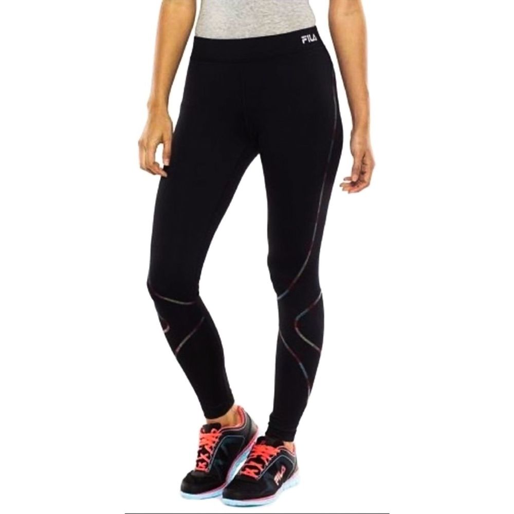 FILA Running Leggings W/ Multi Color Threading M